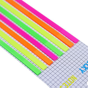 บีโคล ขายส่ง แท็บดัชนีแบบยาว สีสันสดใส โน้ตสติกกี้กันน้ำ สีฟลูออเรสเซนต์ สำหรับโรงเรียนและสำนักงาน - Product Image 3