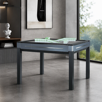 Table de Mahjong et de Jeux de Cartes Entièrement Automatique à Rouleaux Rotatifs, à Bord Incliné, Sans Poussoir de Tuiles, Double Usage Table à Manger
