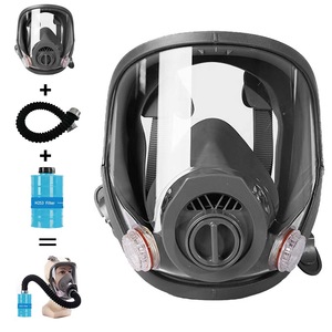Máscara Respiratoria Facial Completa de Goma y Plástico CF6800A, Reutilizable, para Protección Industrial y Seguridad Química contra H2S - Product Image 1
