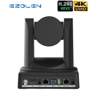 Équipement de studio TV EZOLEN UVX410K-USH, caméra PTZ avec zoom optique 10x, USB3.0, système de vidéoconférence et de conférence audio 4K
