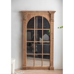 Gương Toàn Bộ Chiều Dài Khung Gỗ Linh Sam Lớn Phong Cách Mộc Mạc Gương Trang Trí Tường Đứng Trang Trí Nhà Cửa - Product Image 3