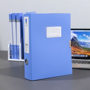 Deli 5624ES A4 <b>Document</b> <b>Storage</b> <b>Box</b> 75mm Plastic Office Organizer Minimalist Standing Type - Product Image 1