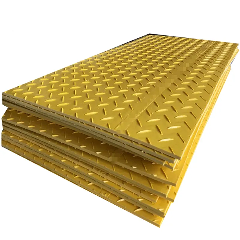 HDPE Sheet Heavy Duty Excavator Floor Mat Plastic Extruded 4x8 Ft Ground Protection Mats