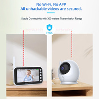 Monitor para Bebés Wistino de 3MP con Pantalla de 4.3 Pulgadas, Visión Nocturna Infrarroja Inalámbrica, Audio Bidireccional, Cámara Inteligente WiFi para Bebés