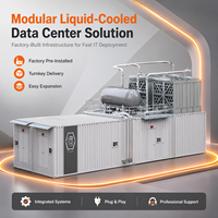 Centre de données conteneurisé refroidi par liquide, solution clé en main personnalisée avec CDU intégré pour les centres de données IA, GPU et HPC