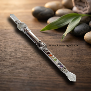 Wholesale Natural Gemstone Yellow Aventurine Curved Angel with Metal Healing Stick Yellow Aventurine Angel for Sale - Product Image 3