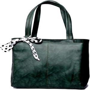 Sac à bandoulière en similicuir pour femme avec détail pompon et deux sangles de transport, fermeture éclair, idéal pour le bureau et le shopping - Product Image 3