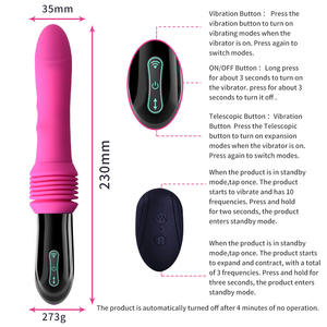 Elescopic-consolador de empuje con control remoto automático para mujer, máquina vibradora para asturbación, clímax vaginal - Product Image 4