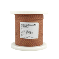 Kabel Ekstensi Termokopel Fiberglass Tipe K ANSI 2-inti Padat Presisi Tinggi Kabel Termokopel Tipe K 30AWG GG-K-30-SLE