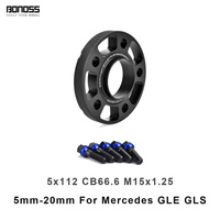 Entretoises de roue pour Mercedes GLE450 W167 GLS450 X167 5x112 CB66.6 M15x1.25 de 3 mm à 20 mm, centrées sur le moyeu avec boulons de roue allongés BONOSS