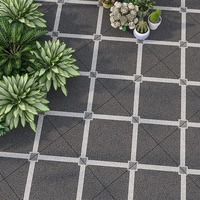 Carreaux de sol en céramique 600x600mm antidérapants motif pierre design moderne européen pour usage extérieur jardin