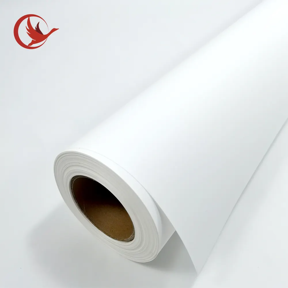 Inkjet मुद्रण पर्यावरण विलायक Polypropylene सिंथेटिक पीपी कागज पोस्टर पेपर रोल विलायक मुद्रण योग्य polypropylene