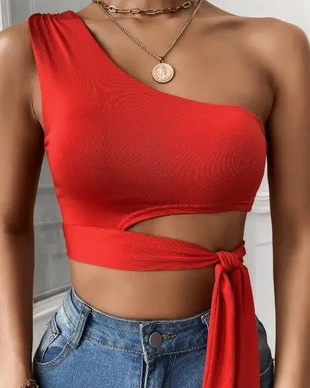 Cotton Crop Tops for Women Sleeveless Crew Neck Vest Ladies Summer Knit Ribbed Crop Tank Tops