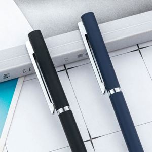 1.0Mm <b>Rubber</b>-<b>Sprayed</b> Metal Ballpoint Pen Customizable Logo for Business Gift Promotional Advertising Conference & Hotel - Product Image 2