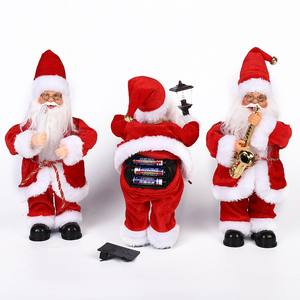 Père Noël en peluche jouet à piles danse Musical 30CM décorations de noël cadeau de vacances jouets en peluche électroniques - Product Image 4