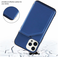 Casing HP Plastik PU Multi Warna Sunny dengan Ring, Kantong Kartu, dan Tahan Banting untuk iPhone XS/XR/11/12/13/Mini/Pro/Max