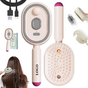 แปรงหวีผมแบบพับเก็บได้ 0728 Nano ไร้สาย พกพาสะดวก พร้อมสเปรย์ฉีดผม ชาร์จได้ 120 นาที วัสดุ ABS ขนาดเล็ก ทำความสะอาดตัวเองได้ - Product Image 3