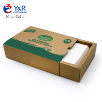 Feuilles de lessive solides jetables compostables écologiques / Bandes de lessive en papier Marque privée