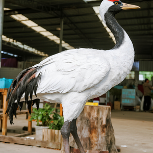 Chất Lượng Cao Hoạt Hình Red-Crowned <span class=keywords><strong>Crane</strong></span> Điêu Khắc Sống Động Như Thật Mô Phỏng Động Vật Trong Nhà Ngoài Trời Thương Mại Bảo Tàng Công Viên Nước - Product Image 4