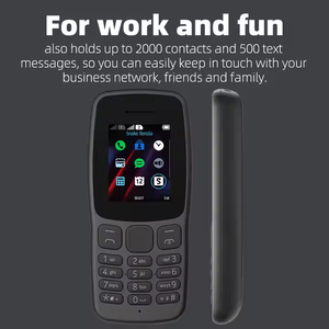 Telefono per Anziani di Alta Qualità 2025 Modello 106 Bar Feature Phone 105 150 110 130 125 216 con Tastiera Singola SIM a Prezzo Economico all'Ingrosso - Product Image 3