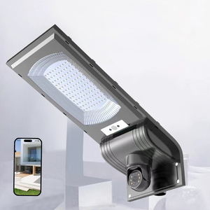 Lampadaire solaire professionnel 300W IP65 avec caméra CCTV, design tout-en-un pour l'éclairage de sécurité extérieur - Product Image 1