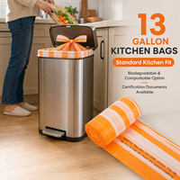 Sacs poubelles de cuisine grand format OEM ODM à marque privée, avec poignées à nouer, résistants aux fuites, extra épais, compostables, emballage personnalisé Chine Vietnam