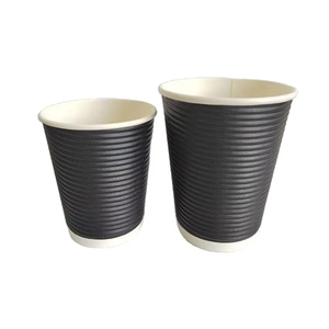 Eco Friendly Disposable Brown/Black Paper Cups Paper Coffee Cups for Hot Drinks Take Away Cup