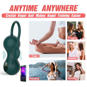 Máy Rung Bóng <span class=keywords><strong>Kegel</strong></span> Điều Khiển Bằng Ứng Dụng Thông Minh Bóng Ben Wa Rung Điều Khiển Từ Xa Không Dây Sạc Được - Product Image 4