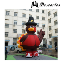 Poulet gonflable décoratif de remerciement, 7M, dinde gonflable géante pour la publicité