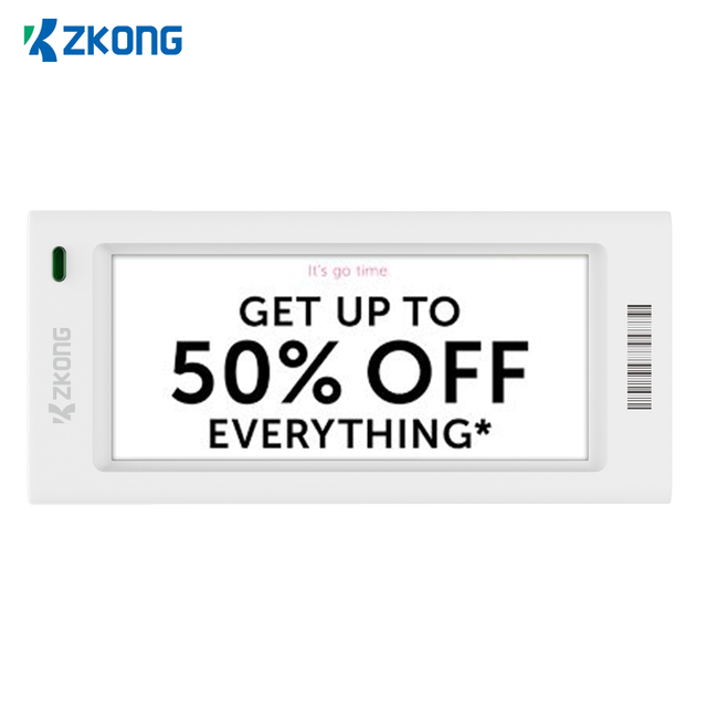 Zkong ESL Electronic Shelf Label E-ink E-paper Digital Tag 2.9 Inch up to 5 Years Power Life for Supermarkets