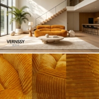 Canapé deux places moderne et minimaliste en velours côtelé, fauteuil paresseux en tissu éponge, idéal pour hôtel, villa, salon, appartement