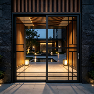 Deioux Hot Sale Tempered Glass Glass Sliding Door with Soft Close Aluminum Sliding System for Commercial Building Project - Product Image 1