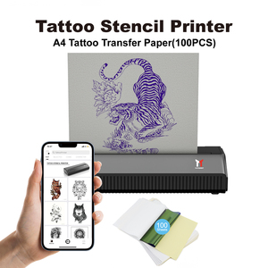 Máquina Inalámbrica para Plantillas de Tatuajes MHT-P8008 A4, Bluetooth, Alta Resolución, Sin Tinta, Compatible con Aplicaciones para Diseños Inspirados en IA para Estudios - Product Image 2
