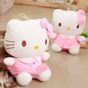 Cute Kt Cat Doll Hi Kitty Plush Toy The Kitty Plush Toys Pink Easter Stuffers Kitty Stuffed Dolls Kitten Pillows Gift