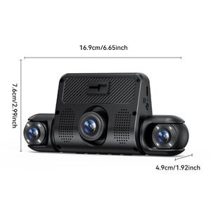 Dash Camera 3 Lens 170 Degree F2.0 Aperture 12V With Wi-Fi And Tf Card For Vehicle Use - Product Image 1