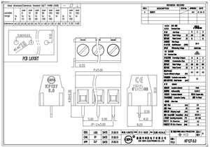 KEFA KF127-5.0 300V 10A Klemmenblock mit vernickelten Kupferkontakten 26-14AWG Leiter Schraubverbindung - Product Image 4