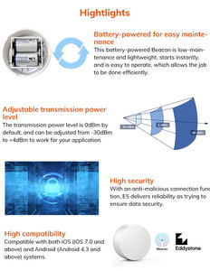 Minew E5ตัวระบุตำแหน่งในร่ม Beacon บลูทูธไร้สาย iBeacon สำหรับการติดตามทรัพย์สิน - Product Image 6