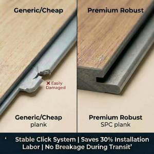 Easy Install Anti Stain Ixpe Attached 6.5mm Hybrid Plank SPC Click <b>Floor</b> with <b>Accessories</b> - Product Image 4