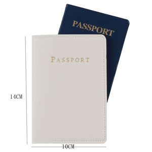 Organizador de Documentos de Viaje Familiar con Diseño Cruzado en Color Sólido, Estampado en Oro PU y Porta Pasaportes y Tarjetas, Disponible en Stock - Product Image 3