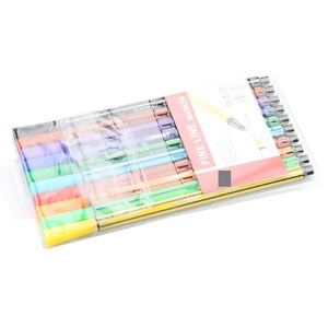 Ensemble de 10 stylos marqueurs colorés en plastique à pointe en fibre personnalisée pour enfants, pour cadeau promotionnel - Product Image 2
