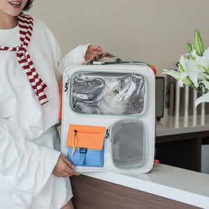 <span class=keywords><strong>Mochila</strong></span> transportadora para mascotas <span class=keywords><strong>con</strong></span> cierre de cremallera, gran capacidad, portátil, para perros y gatos, diseño moderno - Product Image 2
