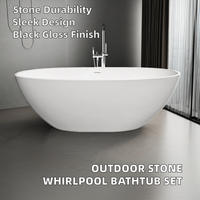 Baignoire autoportante empilée en acrylique design moderne avec trempage direct d'usine Ensemble de baignoire d'extérieur avec égouttoir