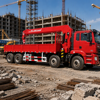 Grue télescopique montée sur camion Qinchang, système de commande hydraulique, hauteur de levage 14,5m/16m, couleur personnalisable pour le projet