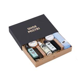 Kit universel d'entretien des chaussures avec nettoyant, revitalisant, hydratant pour cuir, déodorant, brosse en crin de cheval, brosse en nylon, serviette en microfibre - Product Image 1