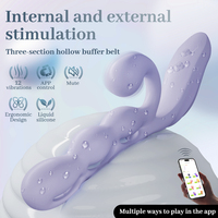 Vibromasseur Lapin, Vibromasseur Point G, Masseur Portable, Jouet Sexuel pour Adultes, Stimulation Poitrine Femme, Vibrato 12 Vitesses