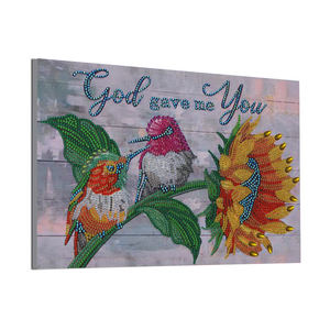 Peinture <span class=keywords><strong>diamant</strong></span> de forme spéciale DIY 5D, perceuse partielle, Kits de point de croix fleur oiseau motif <span class=keywords><strong>diamant</strong></span> <span class=keywords><strong>broderie</strong></span> cristal Arts artisanat - Product Image 3