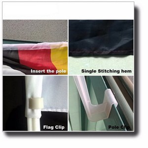 Drapeau de voiture français avec mât, drapeau automobile <span class=keywords><strong>France</strong></span> 30*45CM - Product Image 3