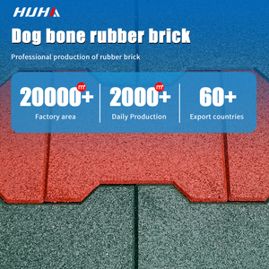 Dalles de caoutchouc en forme d'os de chien, emboîtables, 7,9'' x 6,3'', pour jardin extérieur, allée, décoration DIY, tapis antidérapant pour marches, pour <span class=keywords><strong>pavés</strong></span> extérieurs - Product Image 3