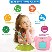 Tarjetas Educativas con Sonido en Forma de Animales de Plástico ABS, Máquina Educativa con Idioma Personalizable para Preescolar y Aprendizaje Temprano, con Batería de Litio