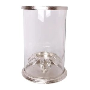 Portavelas de Vidrio con Recubrimiento de Níquel y Aluminio para Decoración de Bodas - Product Image 1